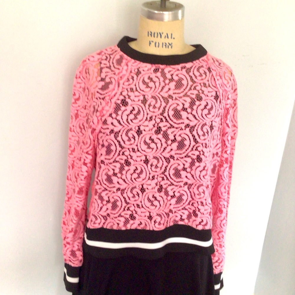 Zara sheer lace top nwot